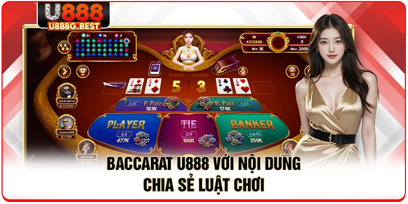 Baccarat U888 với nội dung chia sẻ luật chơi
