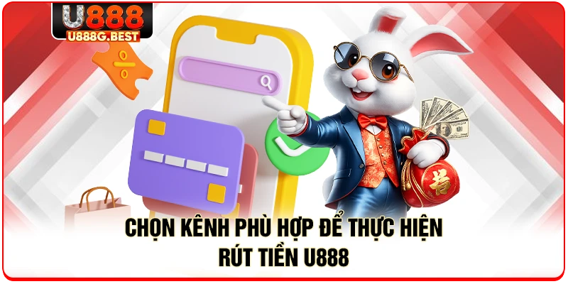 Chọn kênh phù hợp để thực hiện rút tiền U888